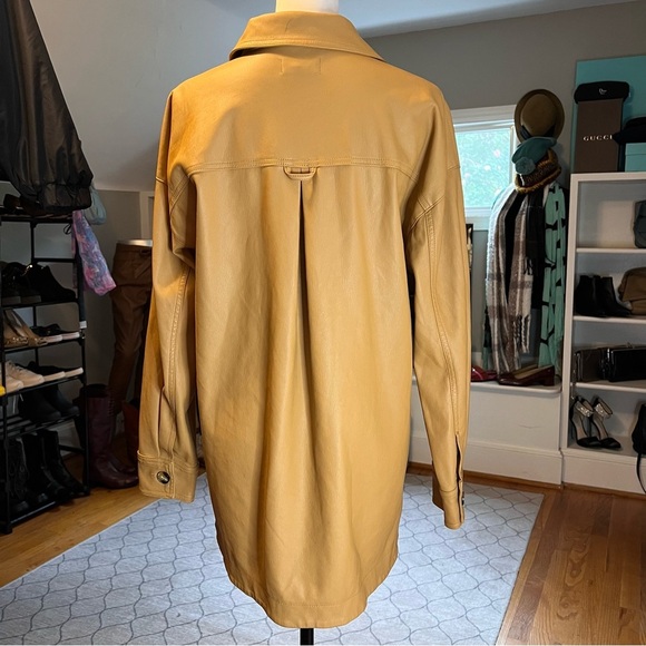 Anthropologie Maeve Faux Leather Shirt Jacket Size XS - Picture 6 of 8